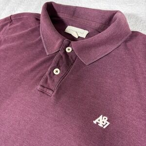 Aeropostale Polo Shirt Mens XL‎ Brown Embroidered A87 Logo Slim Fit Golf Tennis
